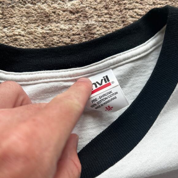 Men's Colorado Rockies Wild Card MLB NLDS 2007 White Ringer Tee Shirt Sz Medium - Picture 3 of 5